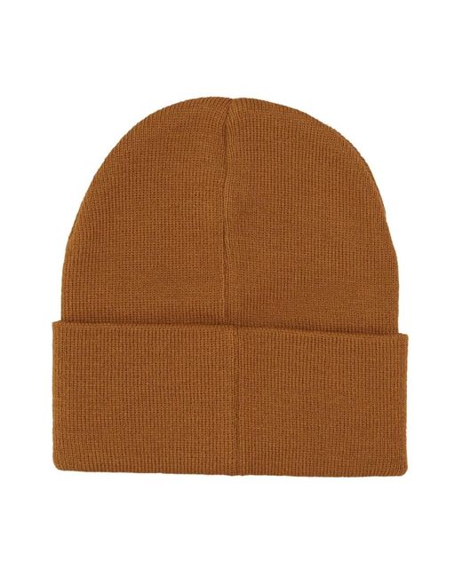 Obey Accessoires ,Bruin ,Karma Beanie Rubber Hat in het Brown voor heren