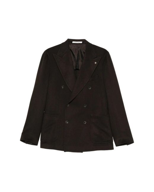 Tagliatore Jassen ,Bruin ,Pino Lerario Double-Breasted Jacket in het Black voor heren