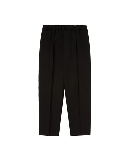 Jil Sander Black Straight Trousers for men
