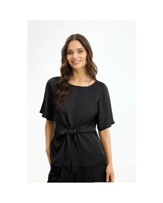 Blouses iN FRONT de color Black