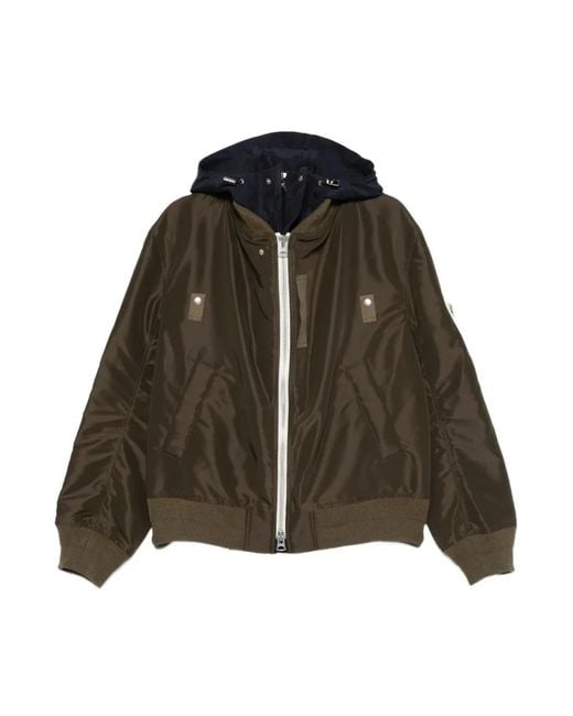 Sacai Green Light Jackets for men