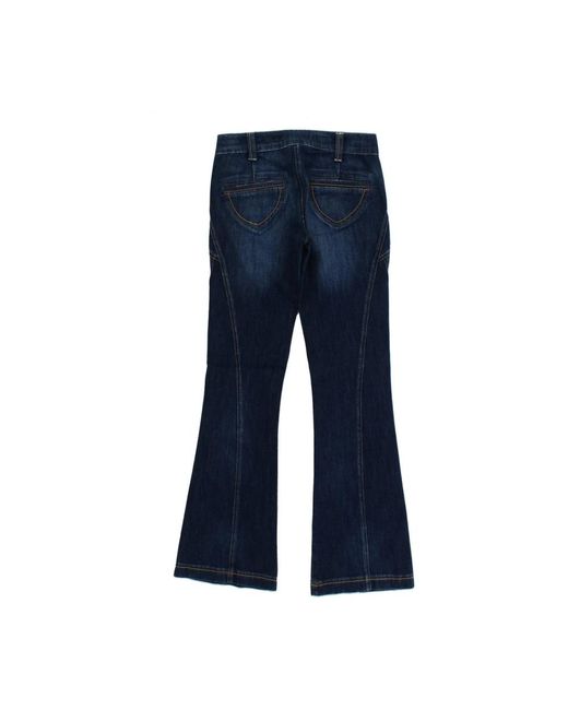 Roberto Cavalli Blue Blaue baumwoll-stretch niedrige taille jeans