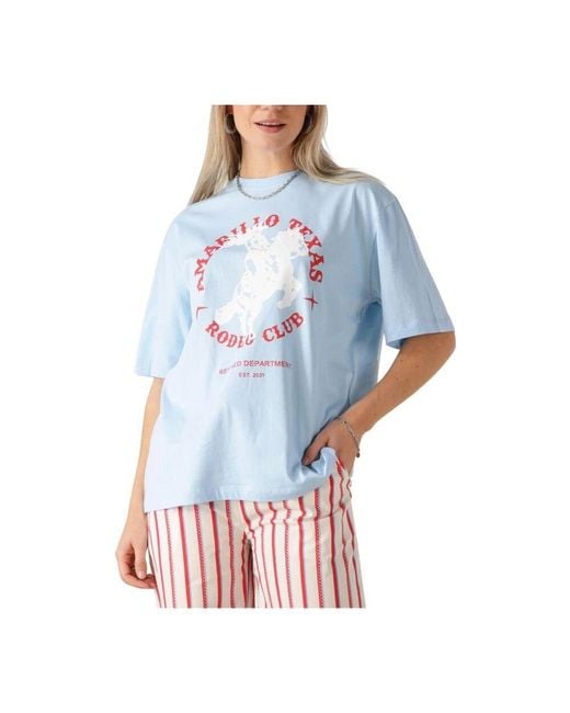 Refined Department Blue Maggy Hellblaues T-Shirt Für Damen