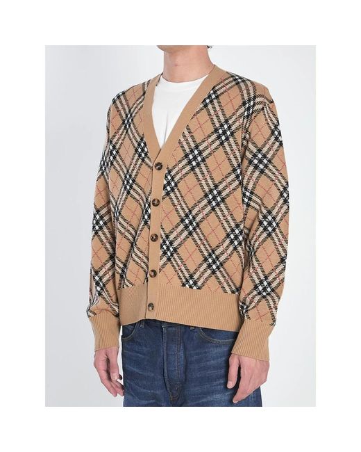 Cardigans Burberry pour homme en coloris Natural
