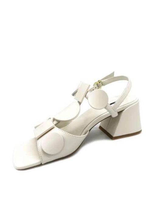 Jeannot White High Heel Sandals