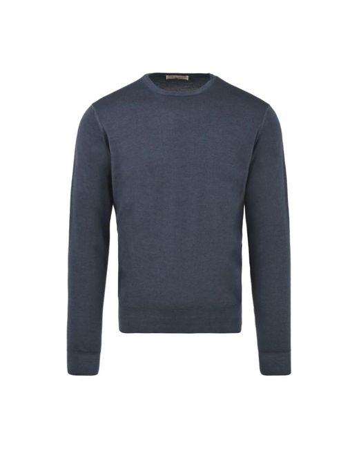 FILIPPO DE LAURENTIIS Round-Neck Knitwear in het Blue voor heren