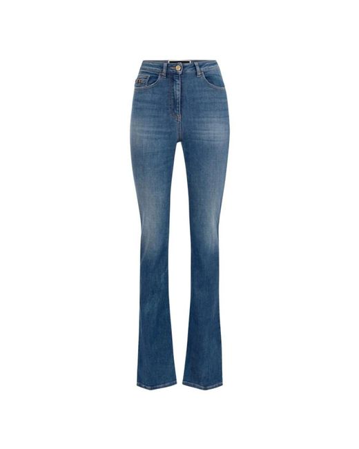 Elisabetta Franchi Blue Boot-Cut Jeans