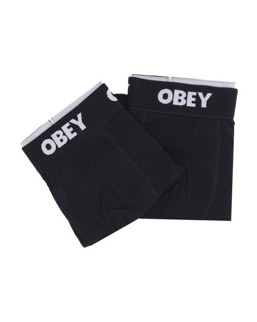 Obey Streetwear boxers 2-pack schwarz in Blue für Herren