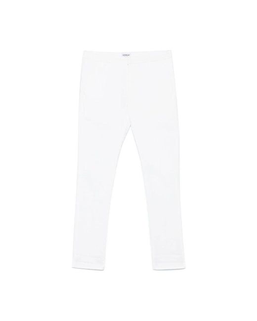 Dondup Weiße hose mit front-druckknopf in White für Herren