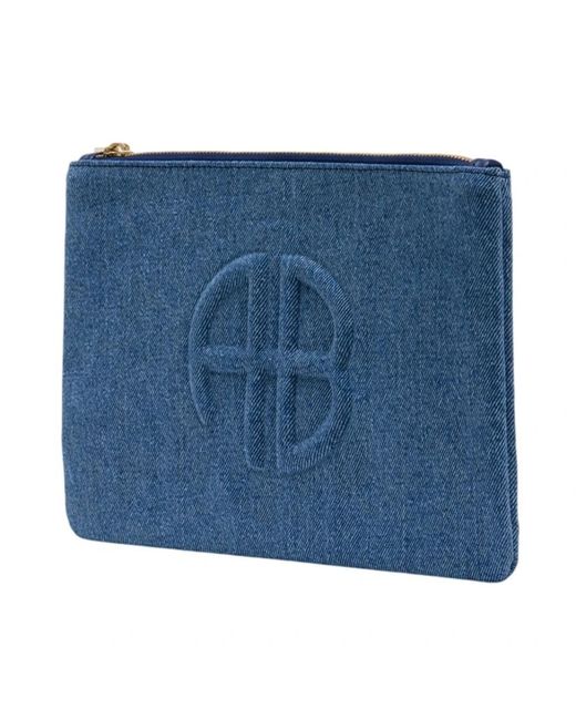 Anine Bing Blue Clutches