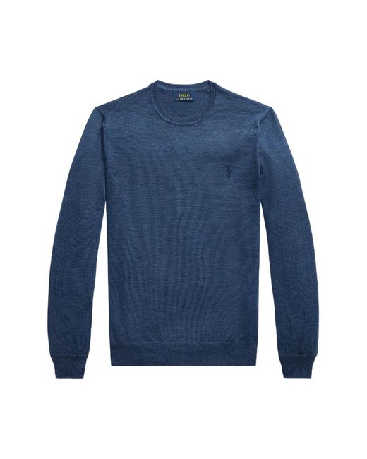 Ralph Lauren Blue Round-Neck Knitwear for men