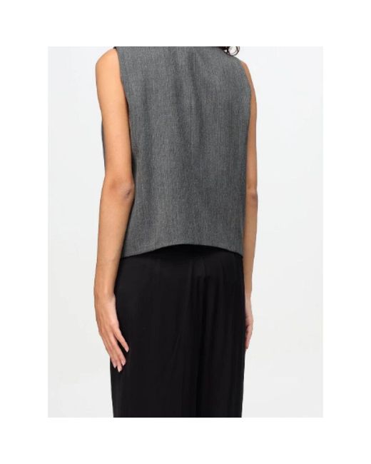Twinset Gray Vests