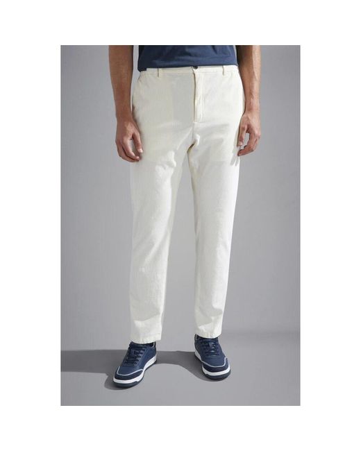 Paul & Shark Baumwoll-modal-hose regular fit in White für Herren