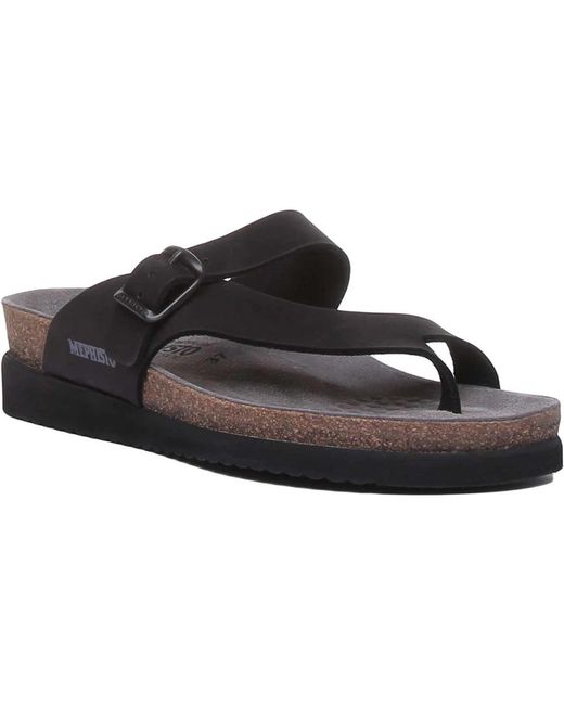 Mephisto Black Flip Flops