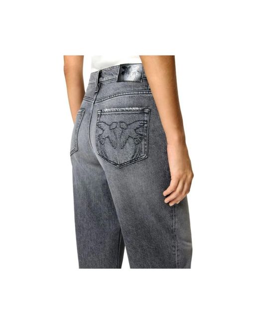Pinko Gray Loose-Fit Jeans