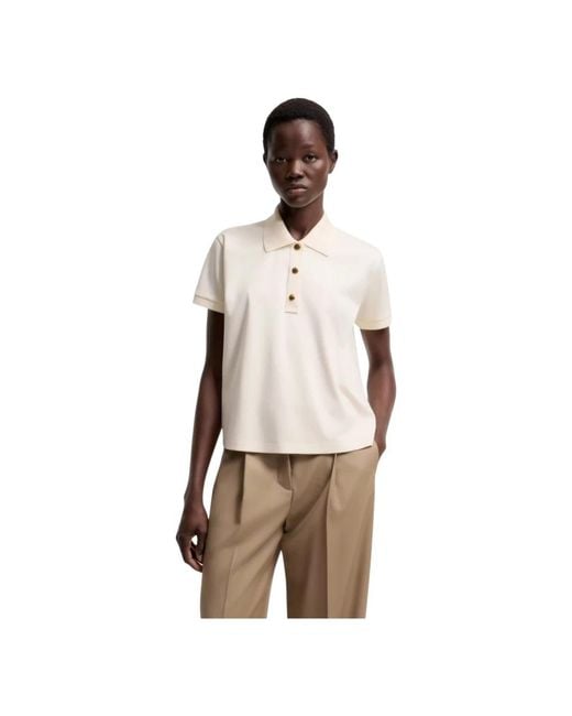 Moncler White Polo Shirts