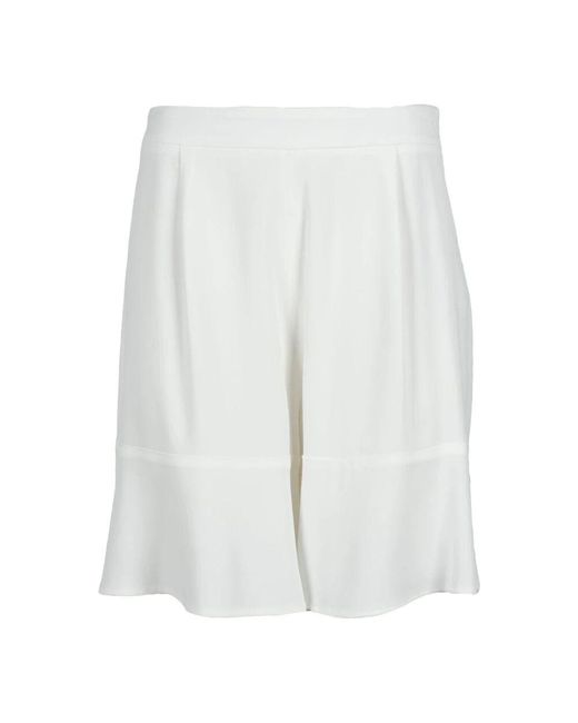 L'Autre Chose White Elegante Viskose Acetat Hose