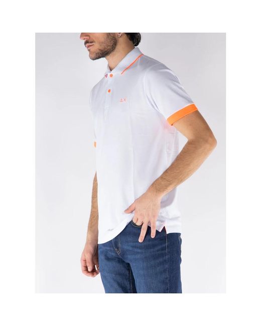 Sun 68 White Polo Shirts for men