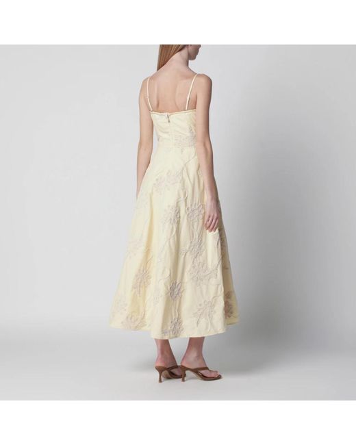ROTATE BIRGER CHRISTENSEN Natural Midi Dresses