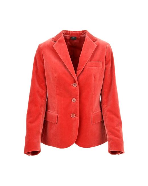 Aspesi Jassen ,Rood ,Blazer Met Knoopsluiting Aan De Voorkant En Split Aan De Achterkant in het Red