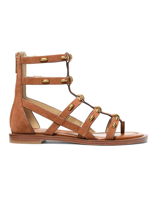 Michael Kors Brown Flat Sandals