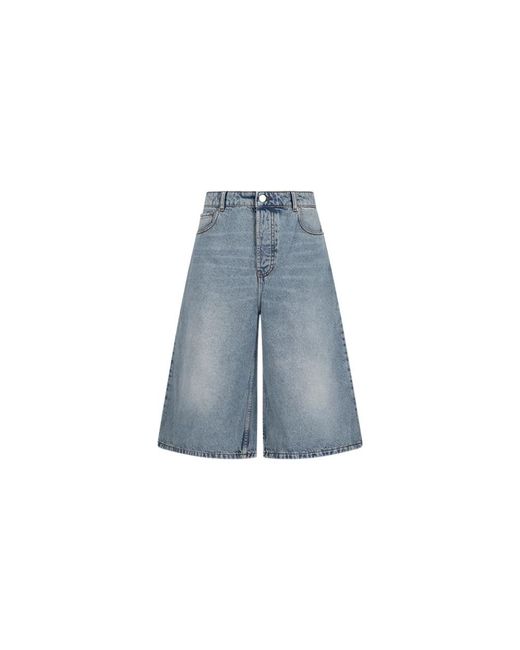 AMI Blue Denim Shorts for men