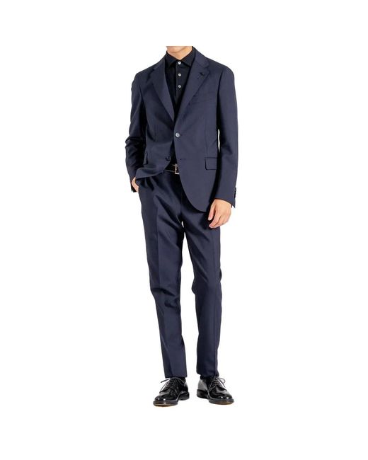 Lardini Kostuums ,Blauw ,Wol Single Breasted Pak in het Blue voor heren