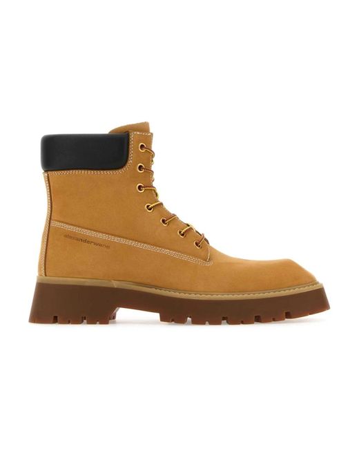 Alexander Wang Brown Braune leder schnürstiefel