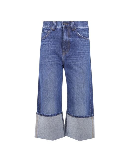 Khaite Blue Cropped Jeans