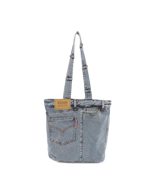 Moschino Blue Tote Bags