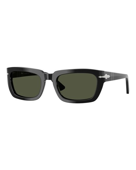 Persol Green Klassische sonnenbrille schwarzer rahmen,stilvolle sonnenbrille in grün havana,stilvolle sonnenbrille in braunverlauf