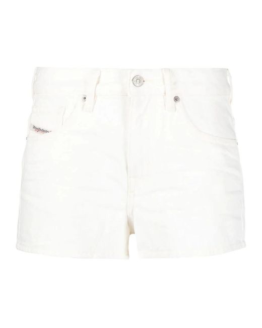 DIESEL White Denim shorts