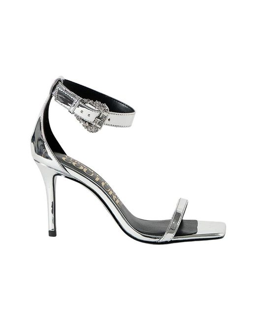 Versace Jeans Couture White High Heel Sandals