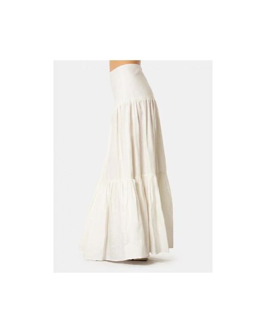 ACTUALEE White Maxi Skirts