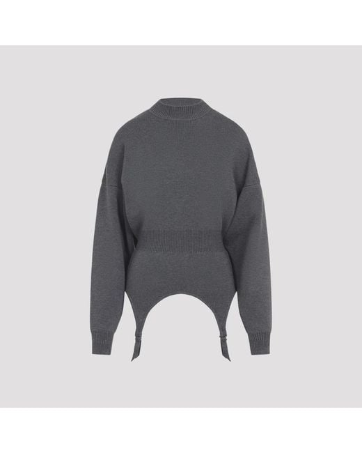 Round-Neck Knitwear di Jean Paul Gaultier in Gray