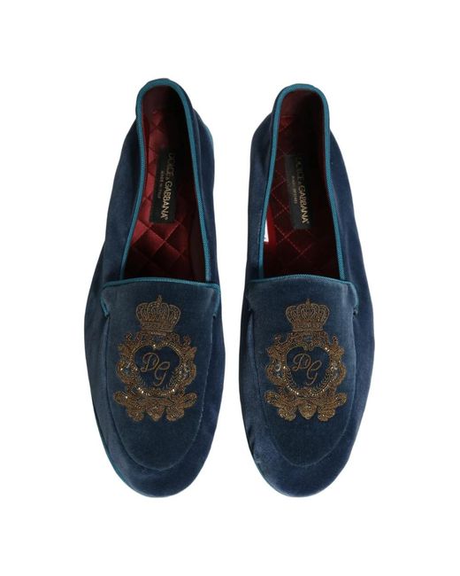 Dolce & Gabbana Blue Loafers for men