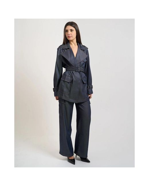 Guess Blue Trench Coats