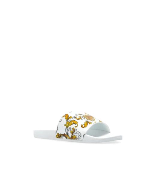 Versace Jeans Couture Metallic Sliders for men