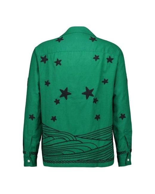 BAZISZT Green Casual Shirts for men