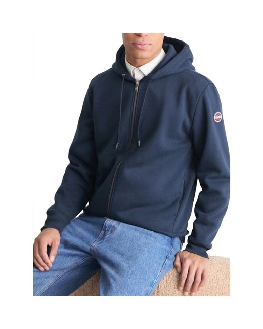 Colmar Blauwe Zip Hoodie Sweater in het Blue voor heren