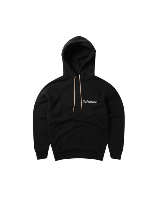 Aries Hoodies & Sweatvesten ,Zwart ,Katoen No Problemo Hoodie in het Black voor heren