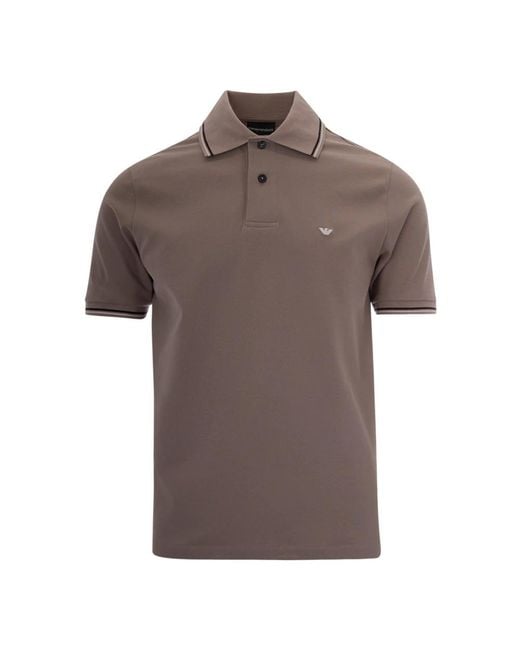 Emporio Armani Brown Polo Shirts for men