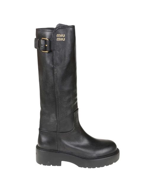Miu Miu Black High Boots