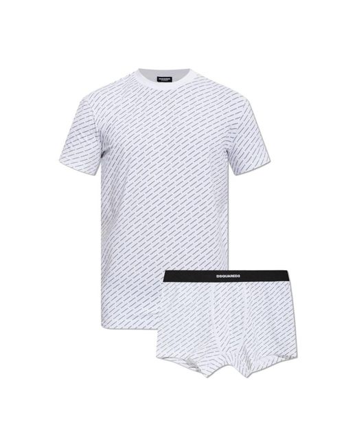DSquared² Ondergoed ,Wit ,Katoen Ondergoed Set in het White voor heren