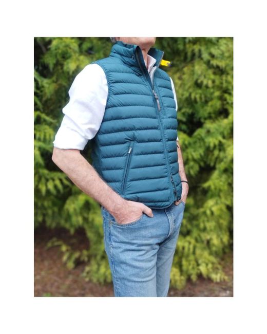 Parajumpers Jassen ,Blauw ,Perfecte Mouwloze Donsbodywarmer in het Blue voor heren