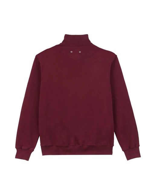 Vilebrequin Hoodies & Sweatvesten ,Paars ,Katoen Full Zip Sweatshirt Geborduurd Velvet Logo in het Purple voor heren
