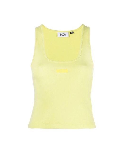 Gcds Tops ,Groen ,Katoen Sleeveless Tops in het Yellow voor heren