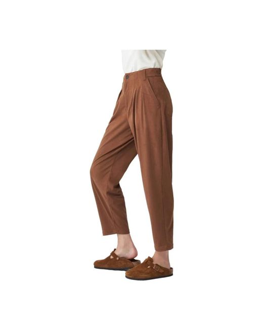 Salsa Jeans Brown Cropped Trousers