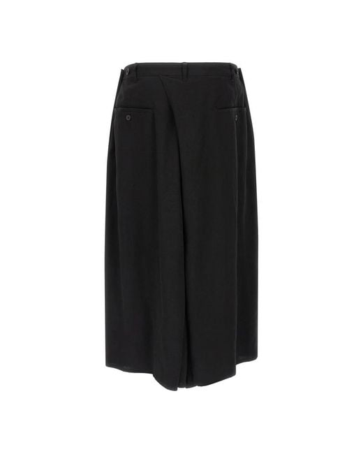 Yohji Yamamoto Black Wide Trousers for men