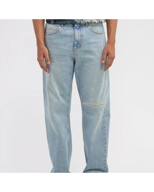 Roberto Cavalli Blue Straight Jeans for men